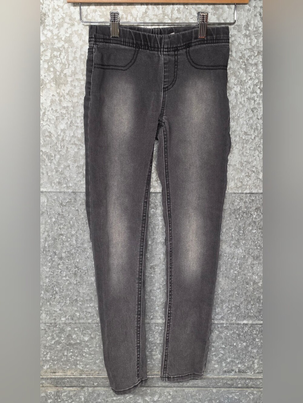 Route 66 Gray Skinny Denim Jeans Girls Sz 8 - 2016